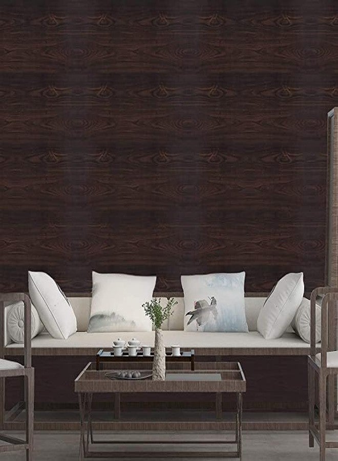 HAPPYMATES Wood Contact Paper, Wood Grain Peel and Stick Wallpaper for Cabinets,Self Adhesive Waterproof Wood Wallpaper for Countertop Furniture Drawer Liner (Walnut, 30 x 121 Cm) - Image 2